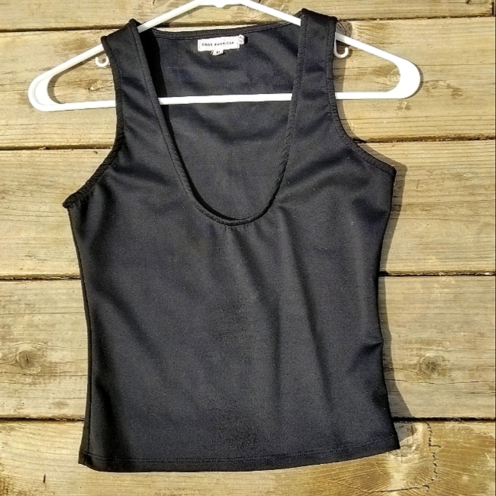 Good American Black Crop Top Nwot